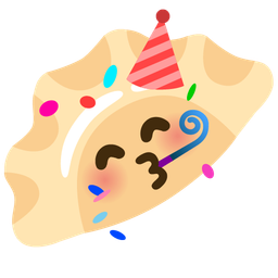 partying face and dumpling