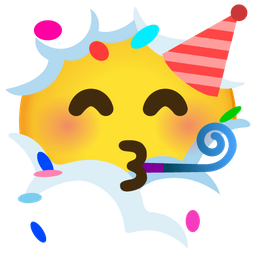 partying face and face in clouds