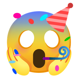 partying face and face screaming in fear