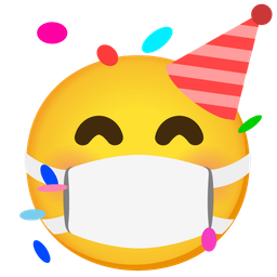 partying face and face with medical mask