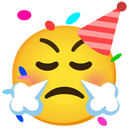 partying face and face with steam from nose