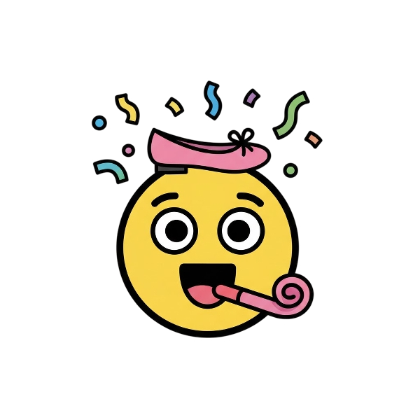 Partying face and Flat shoe