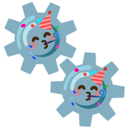 partying face and gear