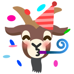 partying face and goat