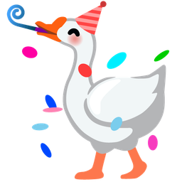 partying face and goose