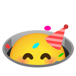 partying face and hole