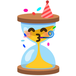 partying face and hourglass not done