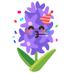 partying face and hyacinth