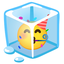 partying face and ice