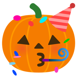 partying face and jack-o-lantern