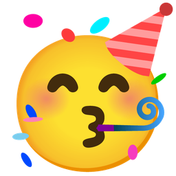 Partying face and Kissing face