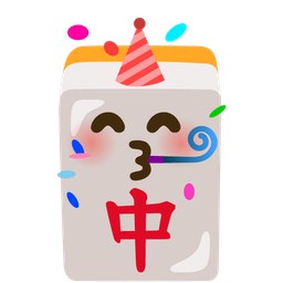 partying face and mahjong red dragon