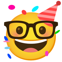 partying face and nerd face