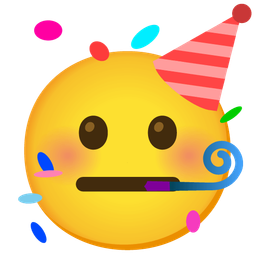 partying face and neutral face