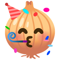 partying face and onion
