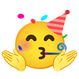 partying face and person shrugging