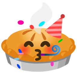 partying face and pie