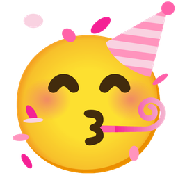 partying face and pink heart