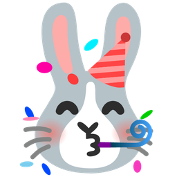 partying face and rabbit face