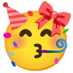 partying face and ribbon