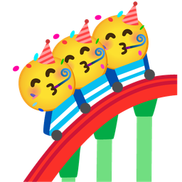 partying face and roller coaster