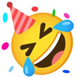 Partying face and Rolling on the floor laughing