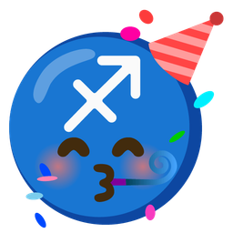 partying face and Sagittarius