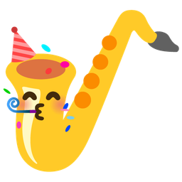 partying face and saxophone
