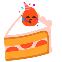 partying face and shortcake