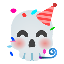 partying face and skull