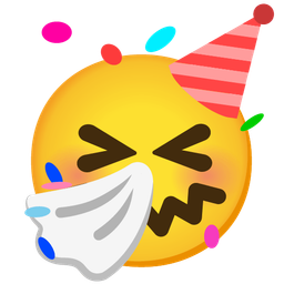 partying face and sneezing face