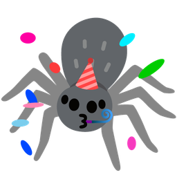 partying face and spider