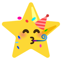 partying face and star