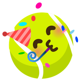 partying face and tennis