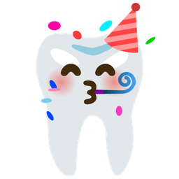 partying face and tooth