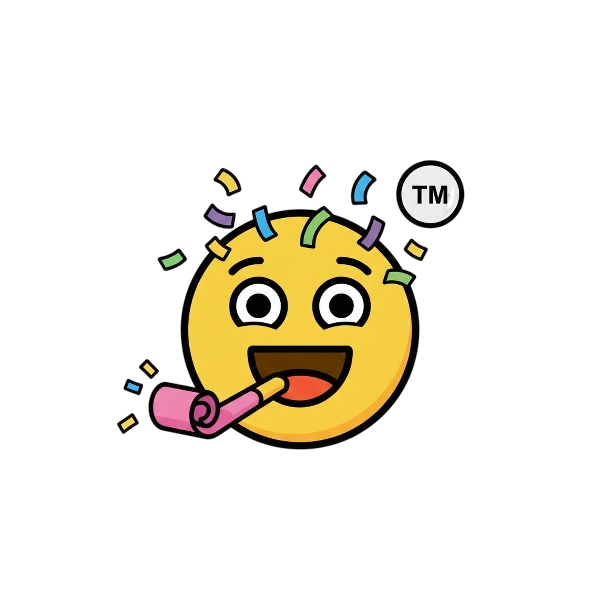 Partying face and Trade mark