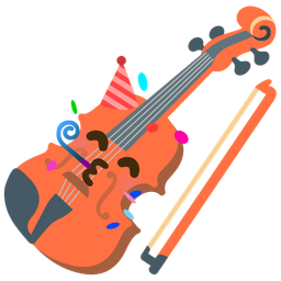 partying face and violin