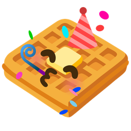 partying face and waffle