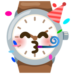 partying face and watch