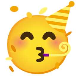 partying face and yellow heart