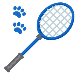 paw prints and badminton