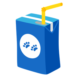 paw prints and beverage box