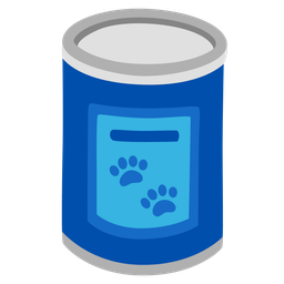 paw prints and canned food