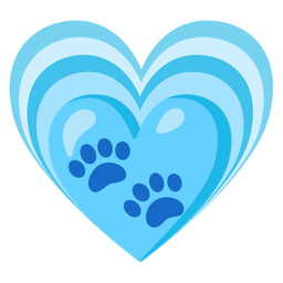 paw prints and growing heart