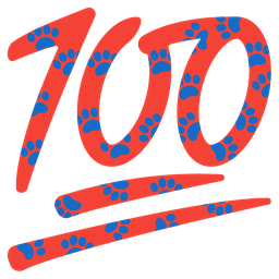 paw prints and hundred points