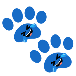 Paw prints and Rolling on the floor laughing