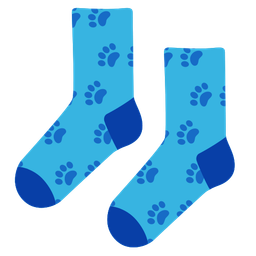 paw prints and socks