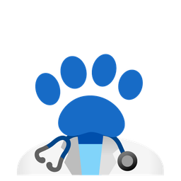 paw prints and stethoscope