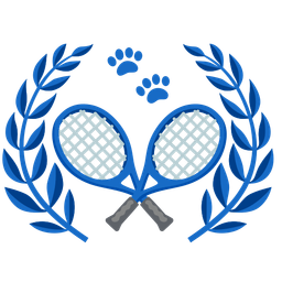 paw prints and tennis