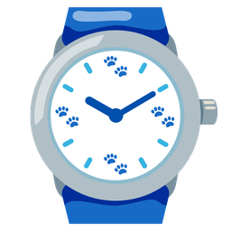 paw prints and watch